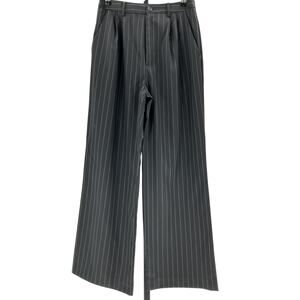 Reformation Pinstriped Black Oren Size 8 P Pants